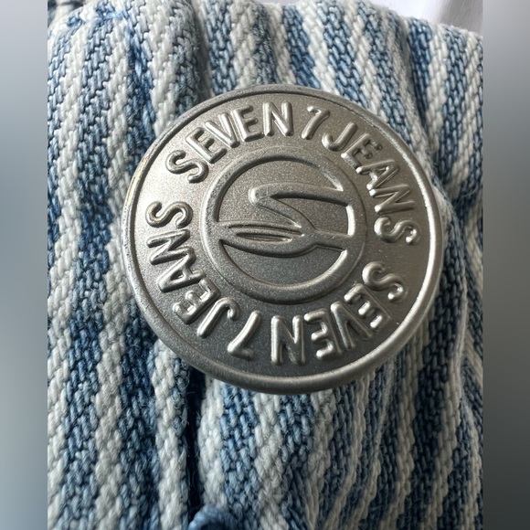 Seven7 - Front Patch Pocket Stretch Cotton Twill Utility Skirt Size: 10 > NWT - Picture 5 of 13